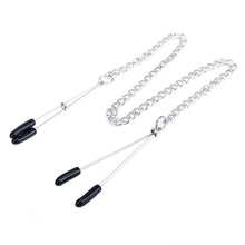 Load image into Gallery viewer, BDSM Chained Tweezers Nipple Clamps
