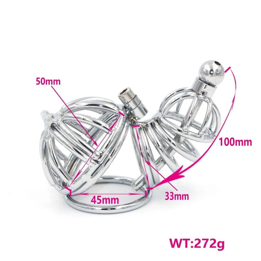 Brielle Metal Chastity Device 3.94 inches long, gallery view 5