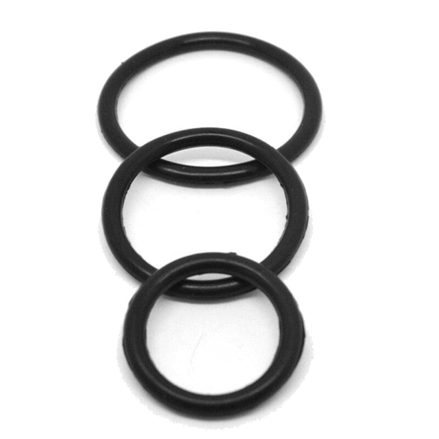 Super Soft Black Cock Ring Set BDSM, gallery view 4