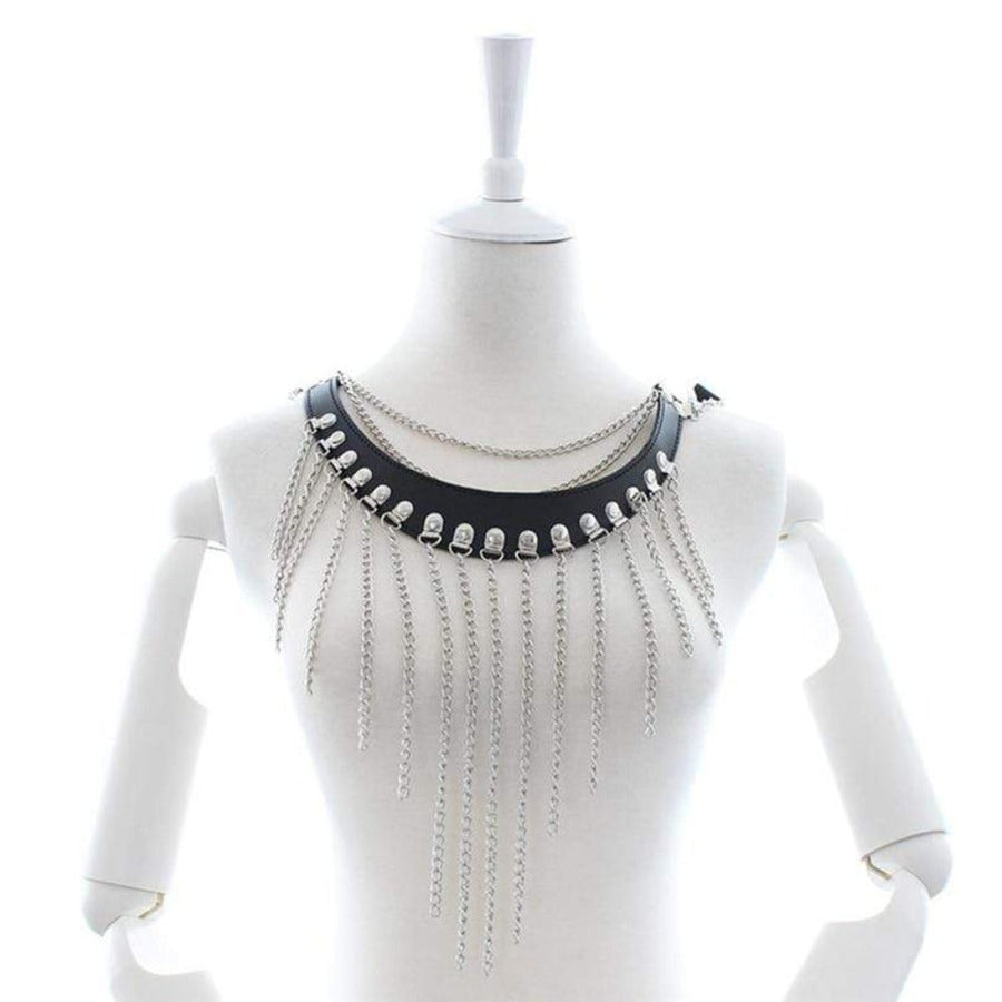 Temptation and Bondage Leather Choker Necklaces product view