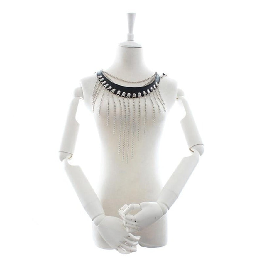 Temptation and Bondage Leather Choker Necklaces, gallery view 3