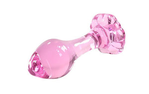 Pink Glass Anal Plug