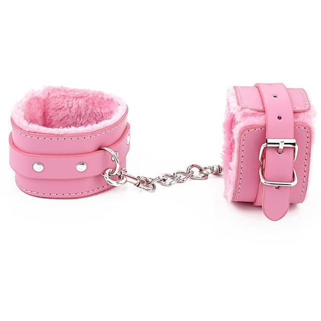 Faux Fur Handcuffs BDSM product view
