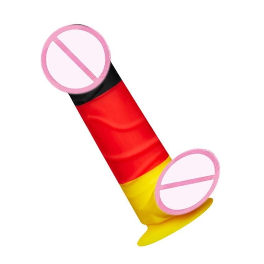 Realistic 5 Inch Colorful Dildo With Suction Cup, gallery view 4