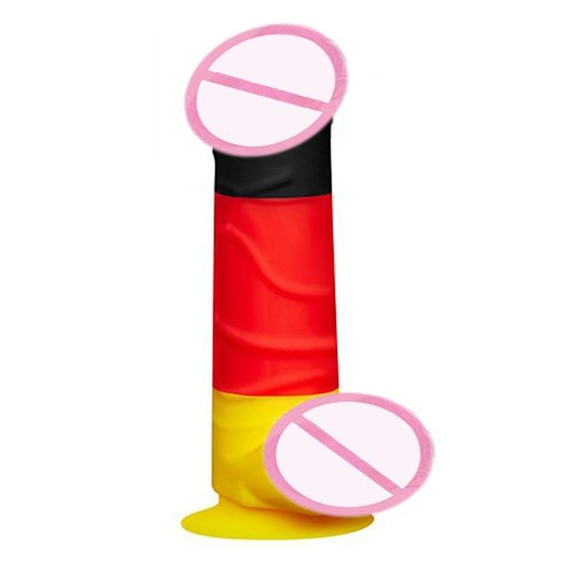 Realistic 5 Inch Colorful Dildo With Suction Cup, gallery view 3