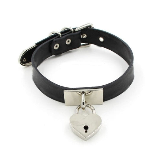 Lockable Choker w/ Heart Shaped Lock product view