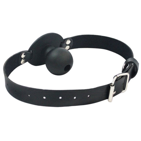 Black Breathable Pacifier Ball Gag BDSM product view