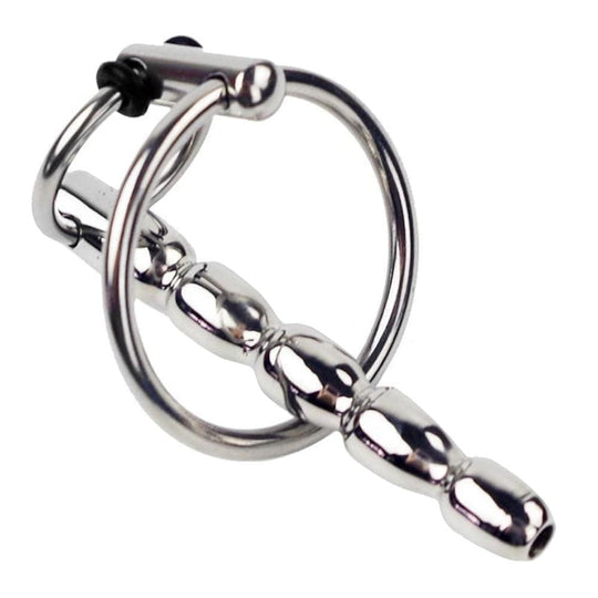 Beaded Dual-Ring Hollow Urethral Sound product view