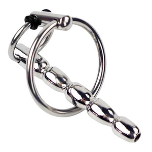 Beaded Dual-Ring Hollow Urethral Sound