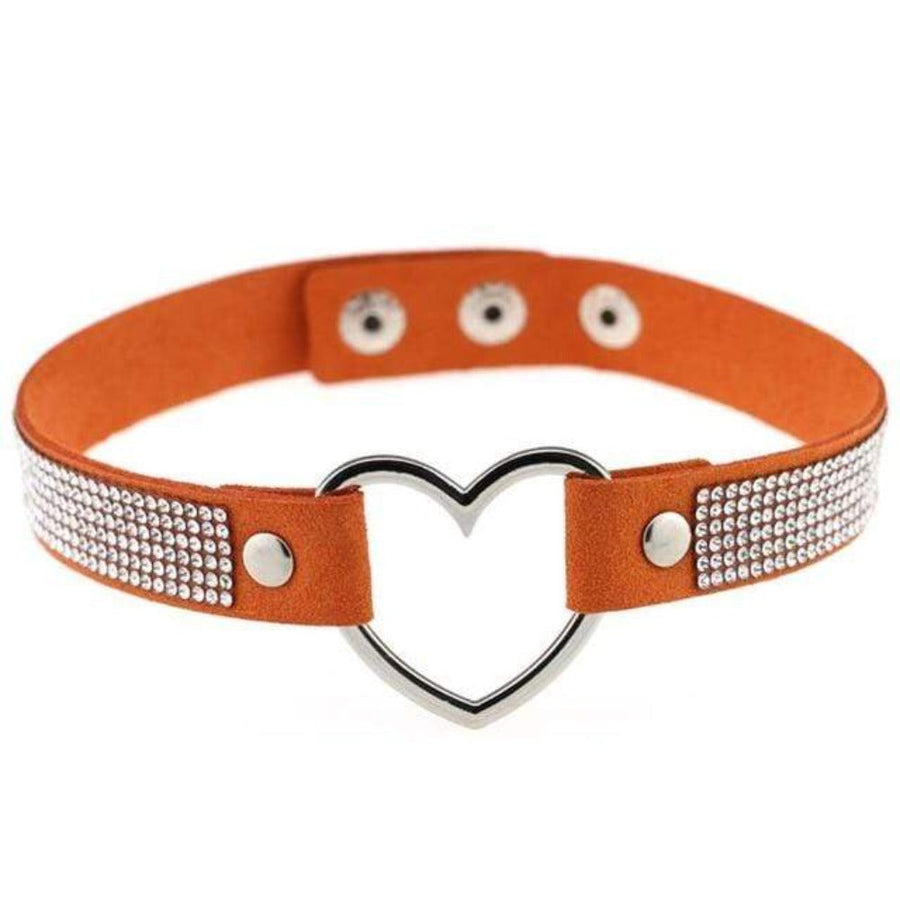 Velvety Rhinestone Choke Collar for Humans, gallery view 12