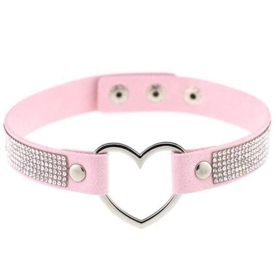 Velvety Rhinestone Choke Collar for Humans, gallery view 11