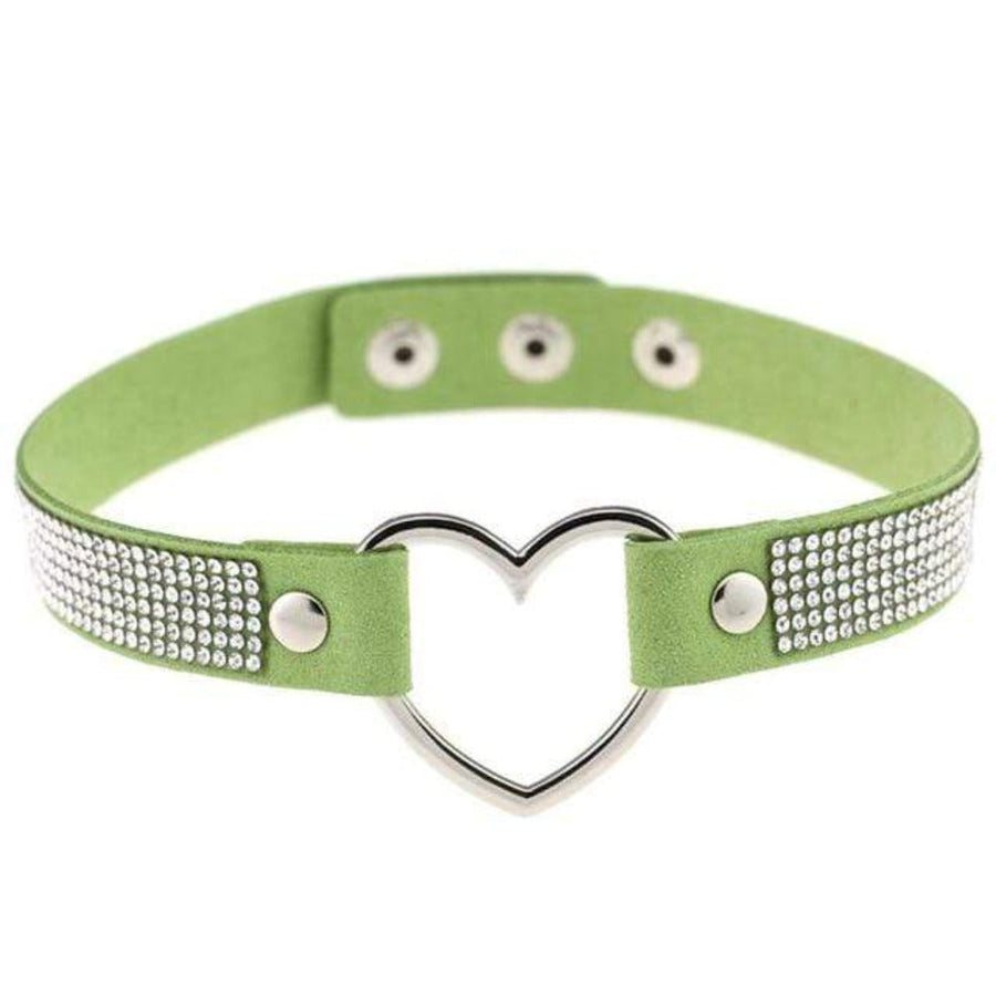 Velvety Rhinestone Choke Collar for Humans, gallery view 13
