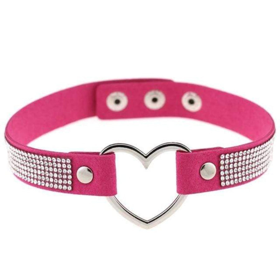 Velvety Rhinestone Choke Collar for Humans, gallery view 7