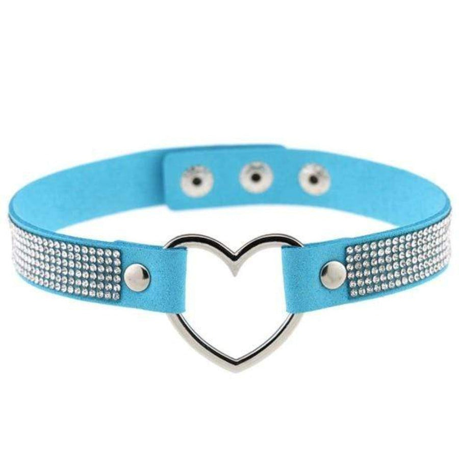 Velvety Rhinestone Choke Collar for Humans, gallery view 9