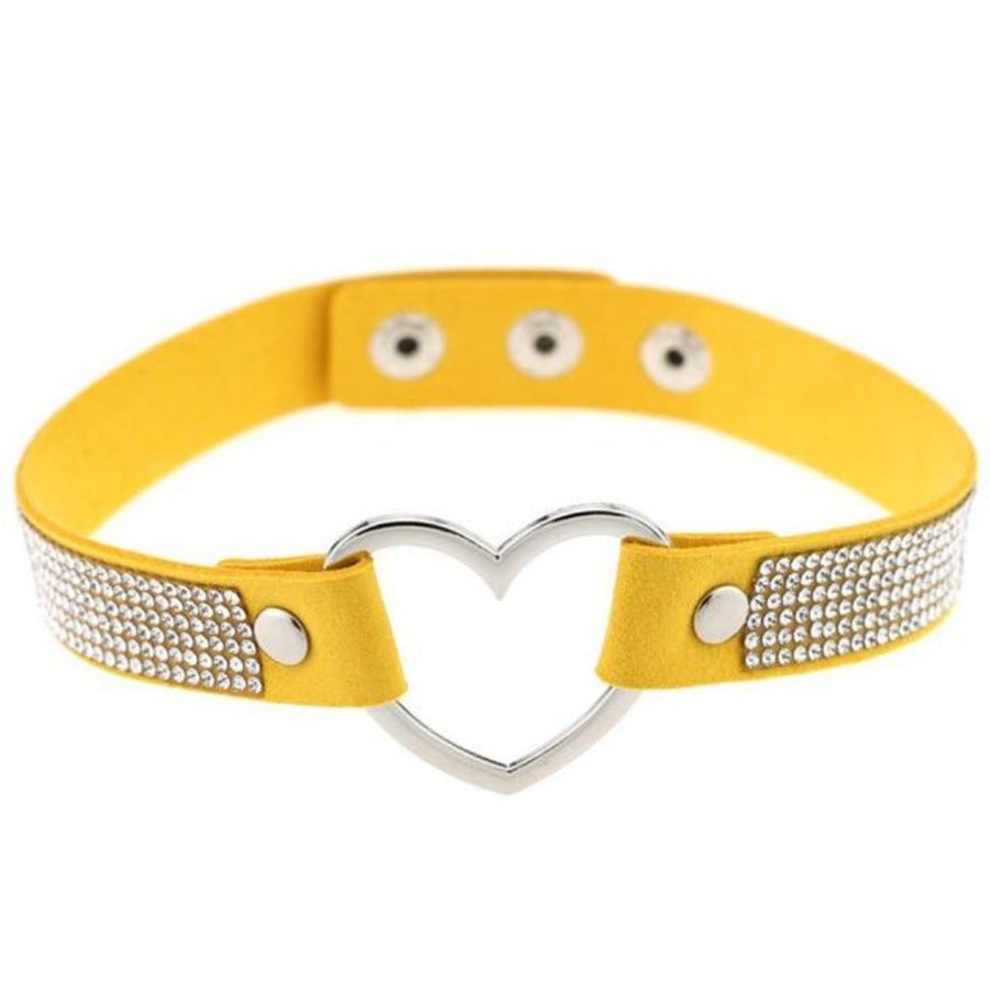 Velvety Rhinestone Choke Collar for Humans, gallery view 14