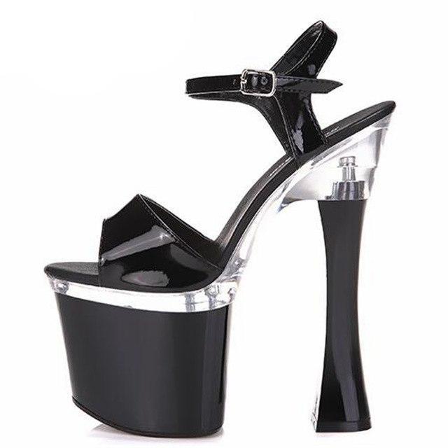Thick Heel Platform Buckle Sandals, gallery view 5