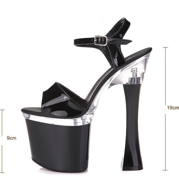 Thick Heel Platform Buckle Sandals, gallery view 2