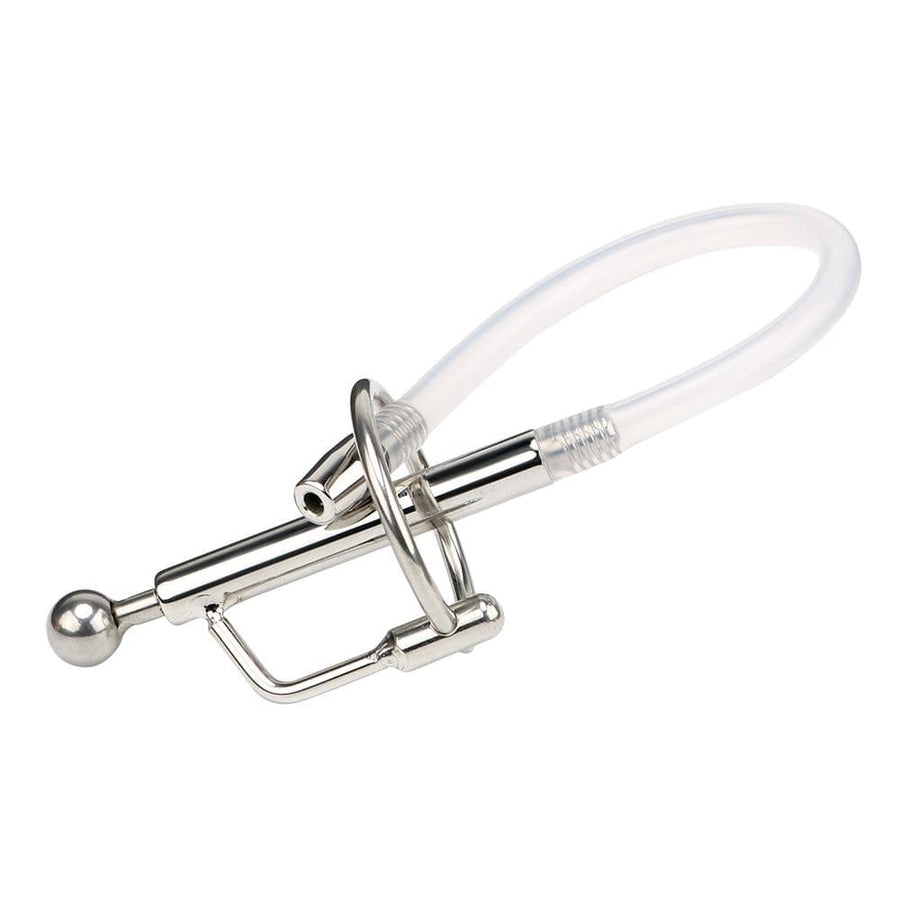Hollow Stainless Steel and Rubber Penis Plug, gallery view 3
