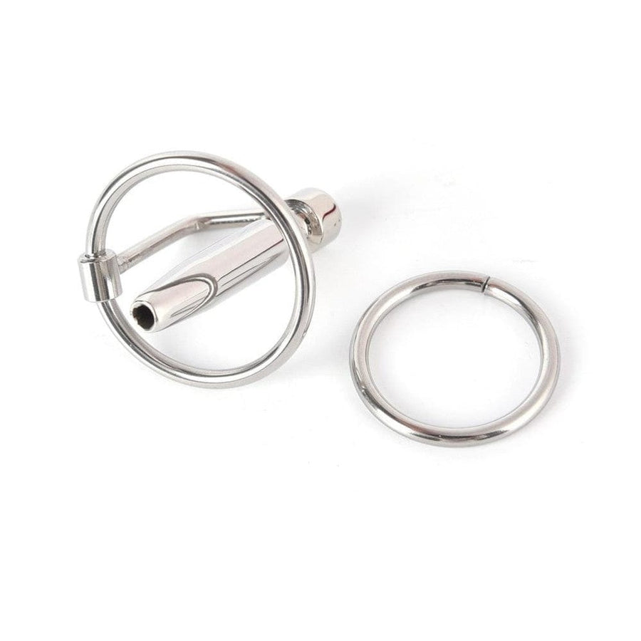 Hollow Steel Urethral Dilator With Cock Ring, gallery view 7