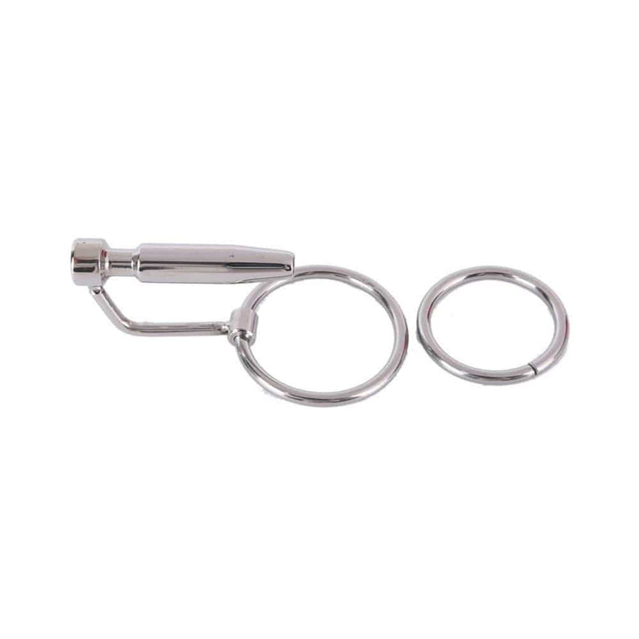 Hollow Steel Urethral Dilator With Cock Ring, gallery view 5