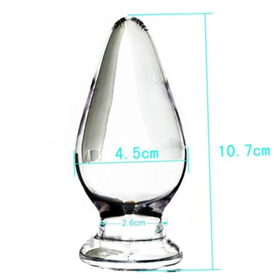 Crystal Glass Butt Plug 4.21 Inches Long, gallery view 5