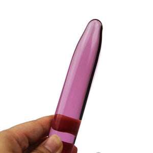 Seductive Carrot-Inspired Pink Glass Dildo BDSM
