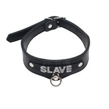 Load image into Gallery viewer, Jewelled BDSM Slave Leather Collar
