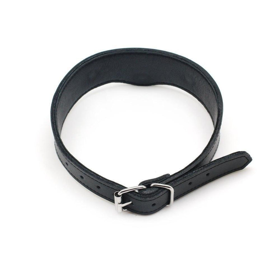 "Slave" Leather Bondage Collar, gallery view 8