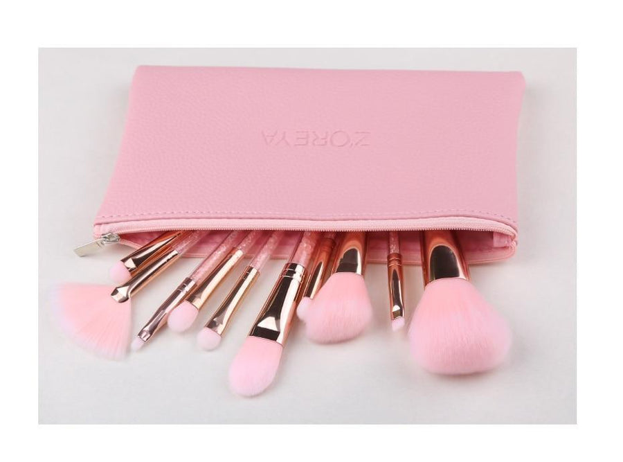 Pink Crystal Makeup Brush Set, gallery view 2