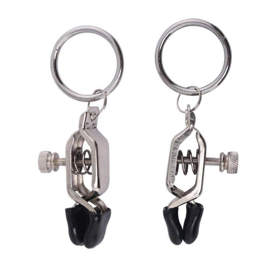 BDSM Silver Alligator Nipple Clamps product view