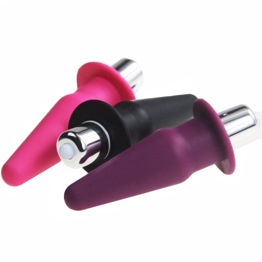 Silicone Vibrating Jelly Butt Plug | Mini Cone-Shaped, gallery view 6