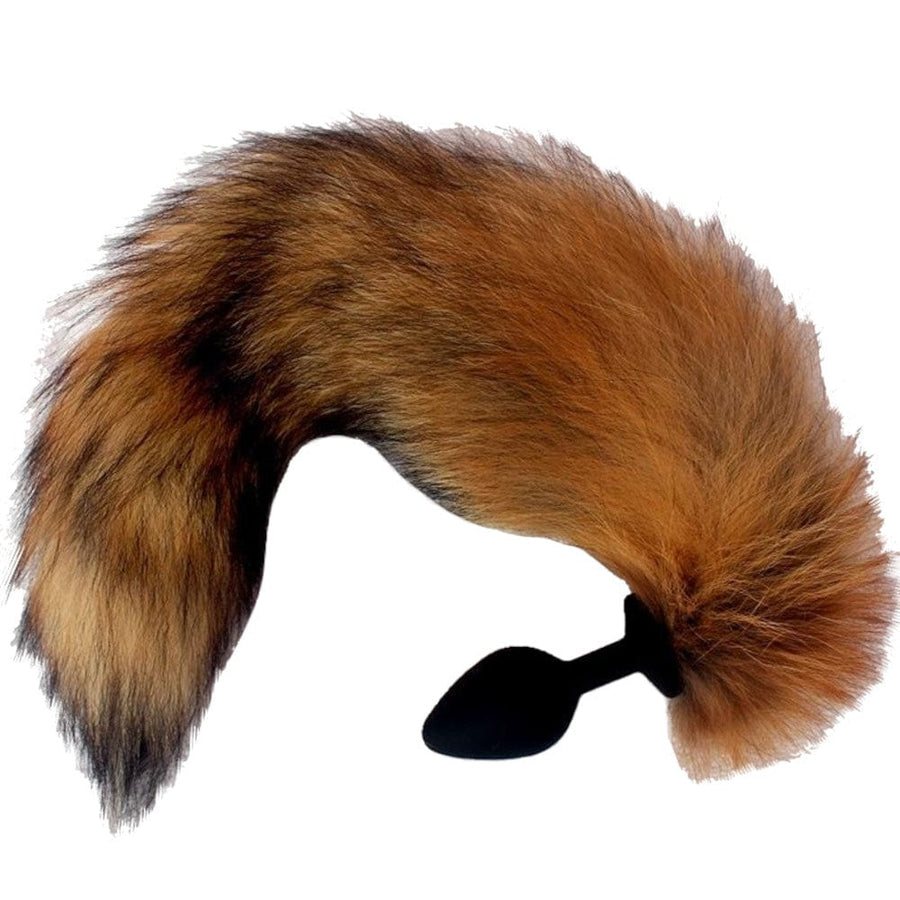 Copper Brown Tail Butt Plug 16 Inches Long BDSM product view