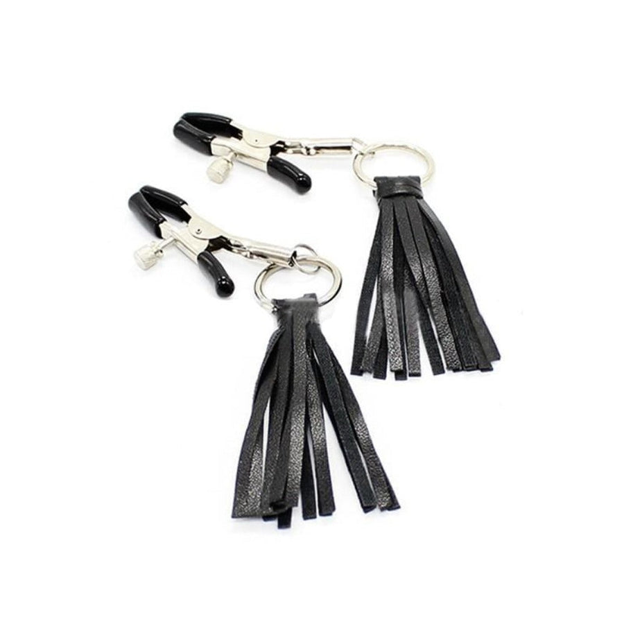 Nipple Clamps With Black Tassel BDSM product view
