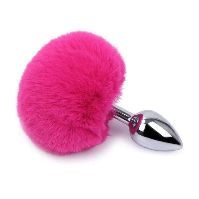 Bunny Tail Butt Plug 4.5 Inches Long, gallery view 4