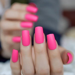 Hot Pink Faux Nails BDSM