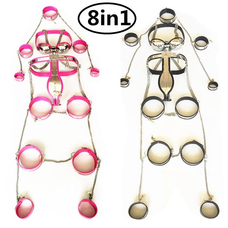 8 in 1 Stainless Steel Sissy Chastity, gallery view 2