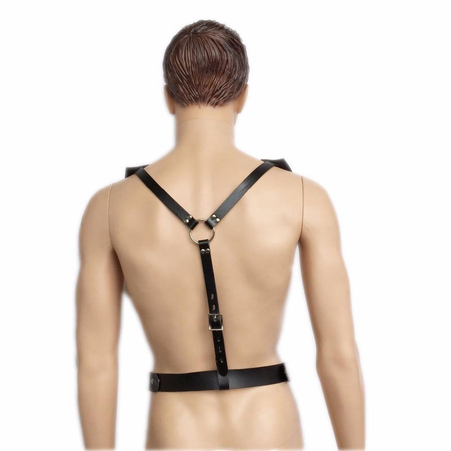 Leather Bondage Restraint w/ Cock Ring BDSM, gallery view 3