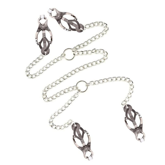 BDSM Butterfly Torture Nipple Clit Chain product view