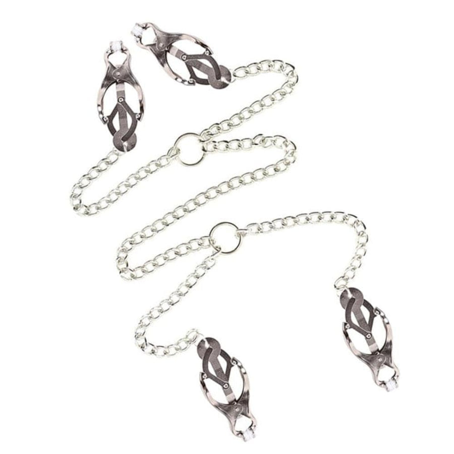BDSM Butterfly Torture Nipple Clit Chain product view