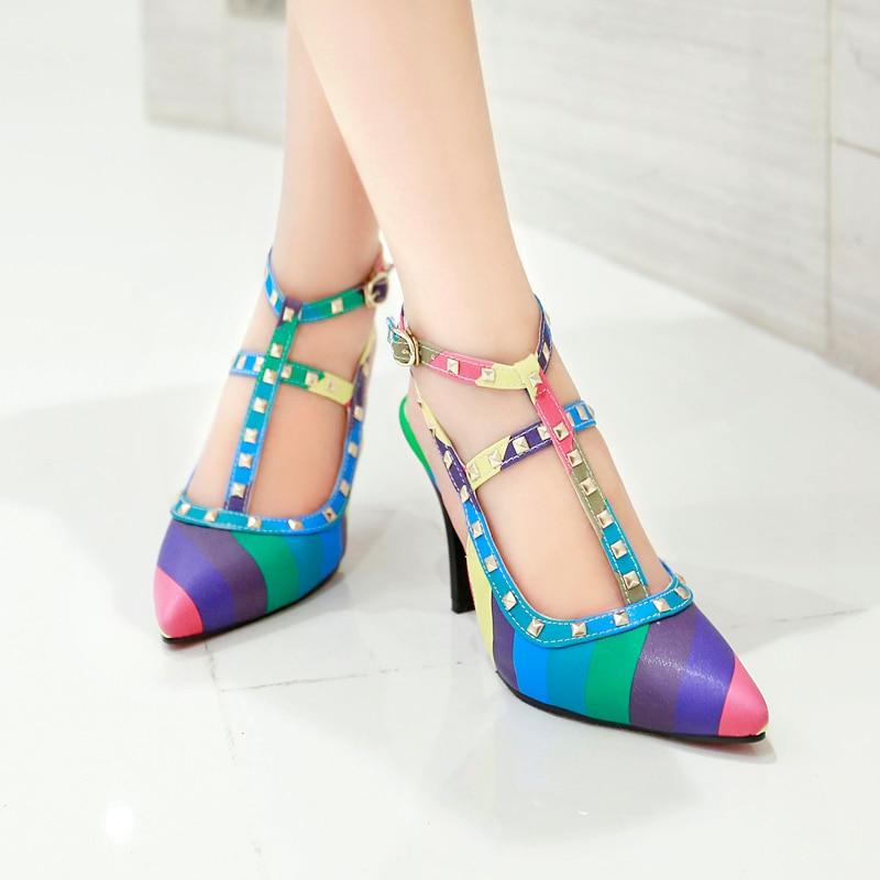 "Sissy Aurora" Striped Pumps, gallery view 7