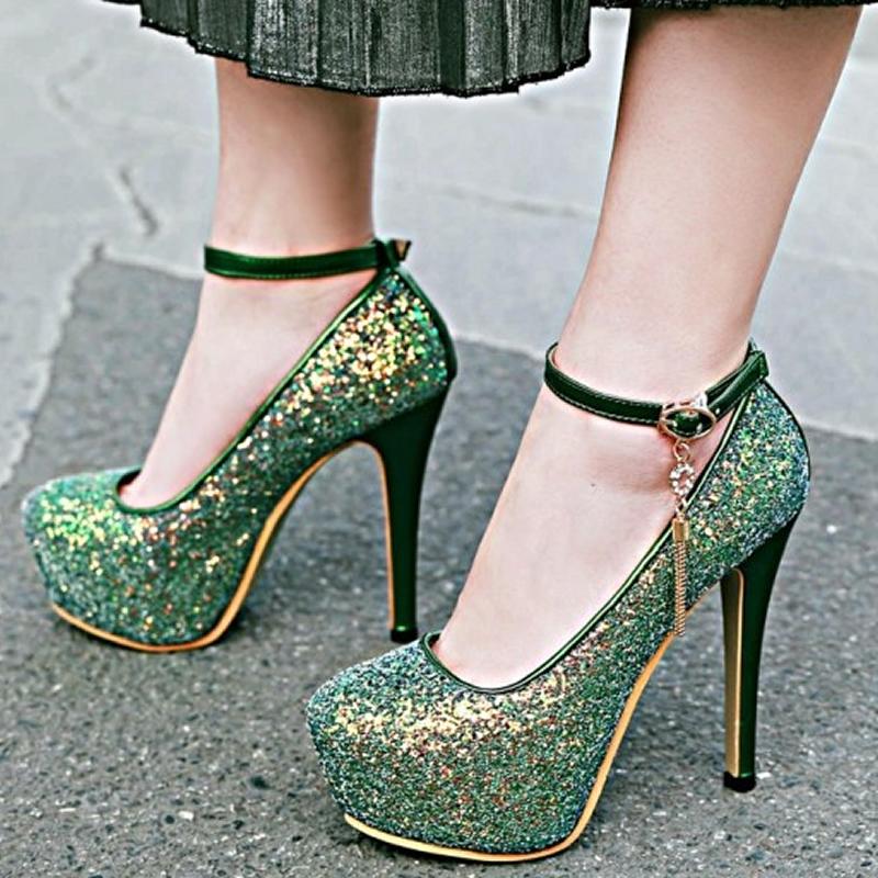 "Sissy Noelle" Sequin Pumps, gallery view 6