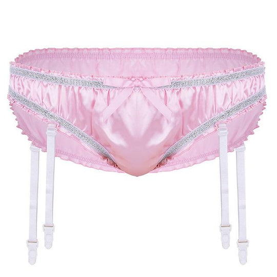 "Sissy Susan" Satin Panties w/ Garters product view