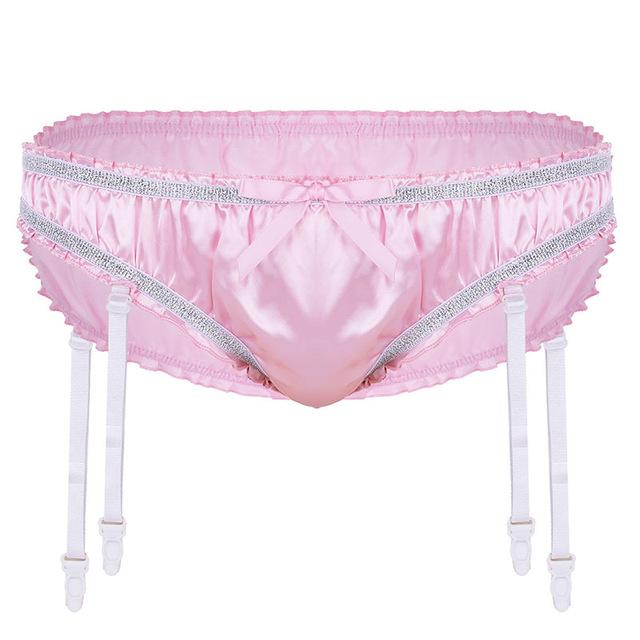 "Sissy Susan" Satin Panties w/ Garters product view