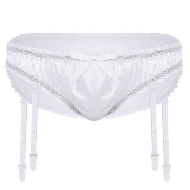 "Sissy Susan" Satin Panties w/ Garters, gallery view 4