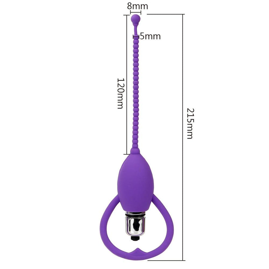Stimulating Beaded Vibrating Penis Plug, gallery view 10