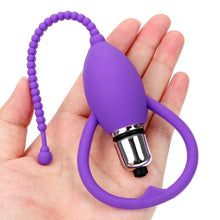 Load image into Gallery viewer, Stimulating Beaded Vibrating Penis Plug
