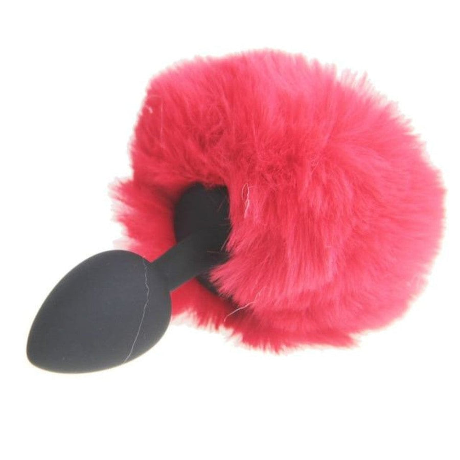 Cute Black Silicone Bunny Tail Butt Plug BDSM product view