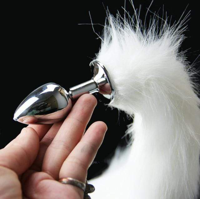 Charming White Cat Tail Butt Plug BDSM, gallery view 6