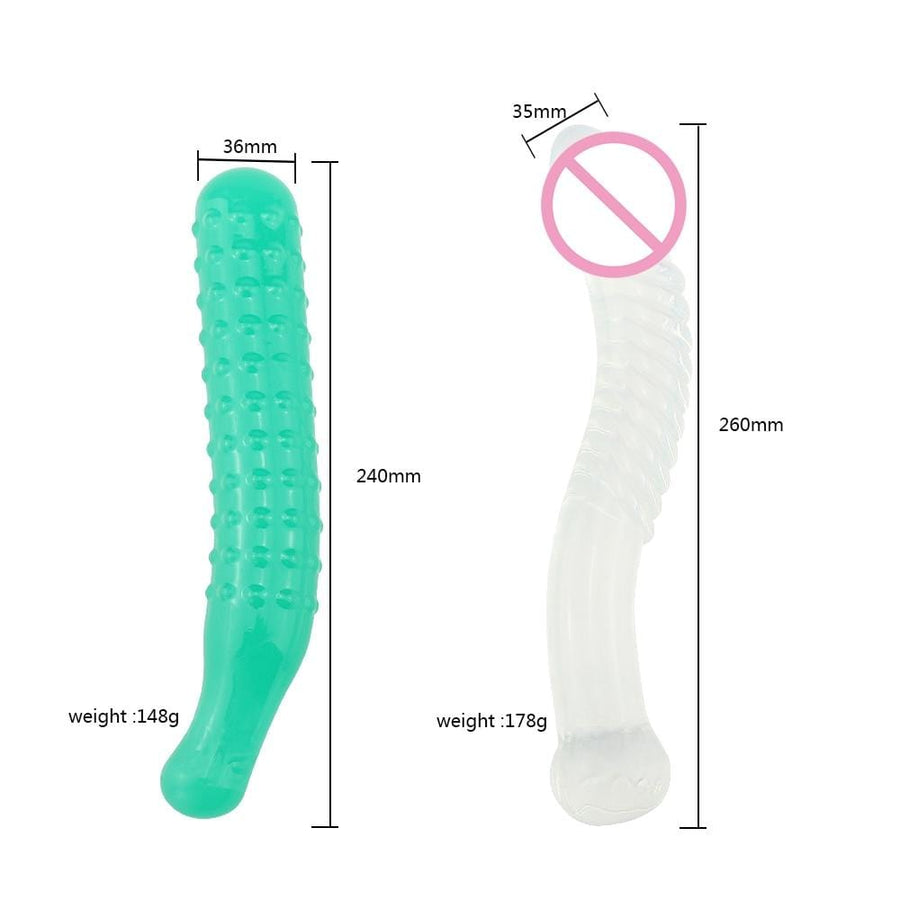Erotic Green Cucumber Masturbator Soft Dildo BDSM, gallery view 3