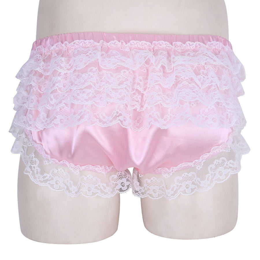 "Sissy Sunny" Ruffled Satin Panties, gallery view 4